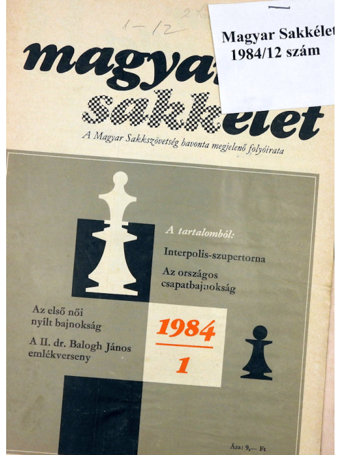 Magyar Sakkélet 1984/12 szám