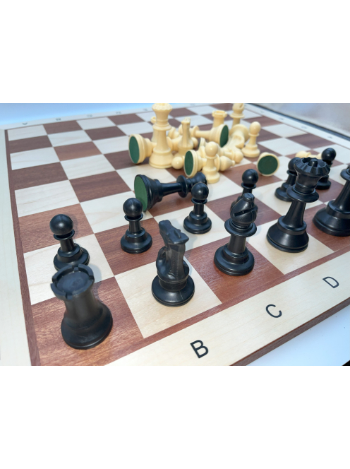 Lion plastic chess pieces in canvas bag (4 queens)