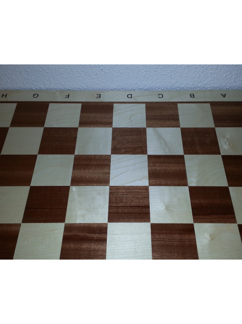 Inlaid wooden chessboard 50 mm (mahogany/maple) - light