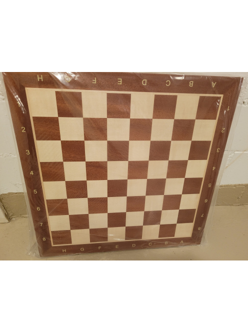 Inlaid wooden chessboard 57 mm (mahogany/maple) - dark