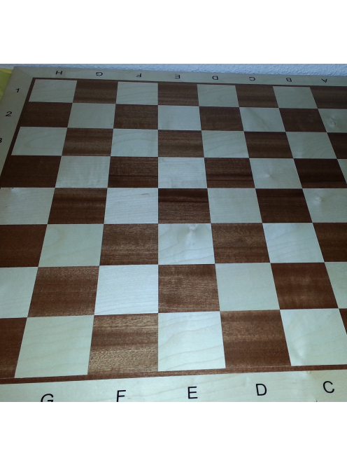 Inlaid wooden chessboard 57 mm (mahogany/maple) - light
