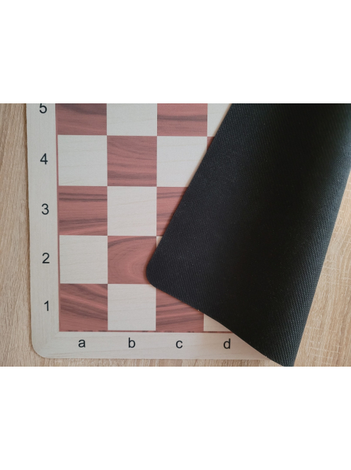 Vinyl neoprene chessboard 56 mm (mahogany and maple colored)