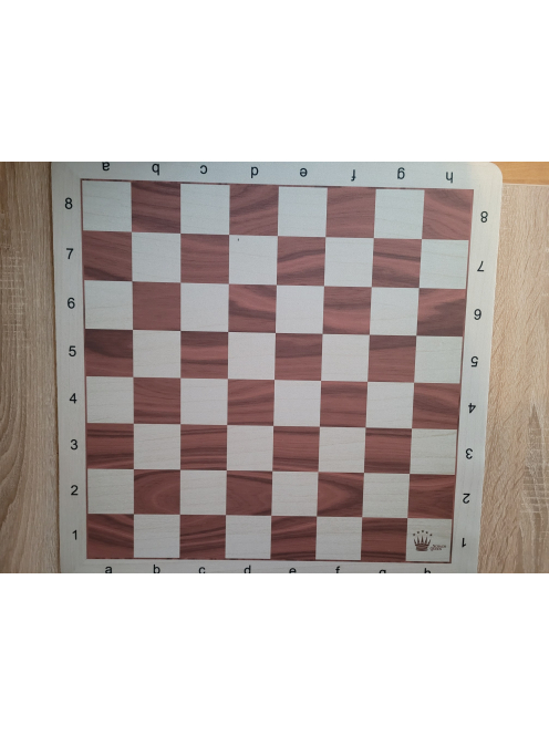 Vinyl neoprene chessboard 56 mm (mahogany and maple colored)