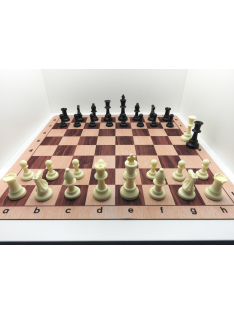   AMSTERDAM Set - Plastic Chess Pieces 95mm + Vinyl Chessboard 55mm