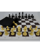 AMSTERDAM Set - Plastic Chess Pieces 95mm + Vinyl Chessboard 55mm