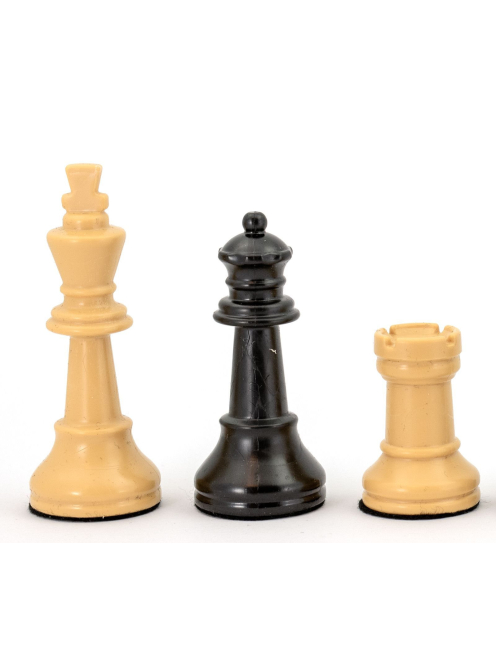 KLUB LUX Set - Bundesliga Chess Pieces 90mm + Foldable Chessboard 55mm + DGT Clock