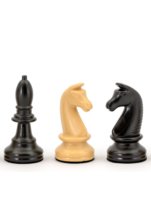 KLUB LUX Set - Bundesliga Chess Pieces 90mm + Foldable Chessboard 55mm + DGT Clock