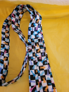 Decorative tie with chess motifs