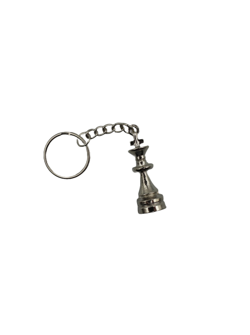 KING - Silver-colored metal keychain
