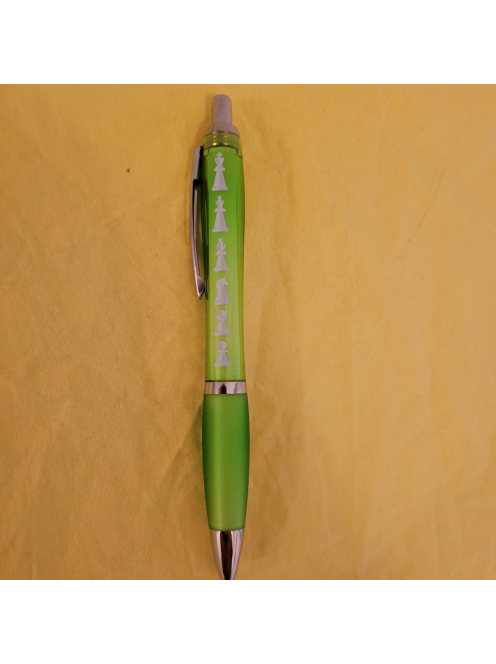 Ballpoint pen with chess motifs - Lime color